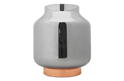 Heart of House Genoa Smoke Glass Table Lamp - Copper